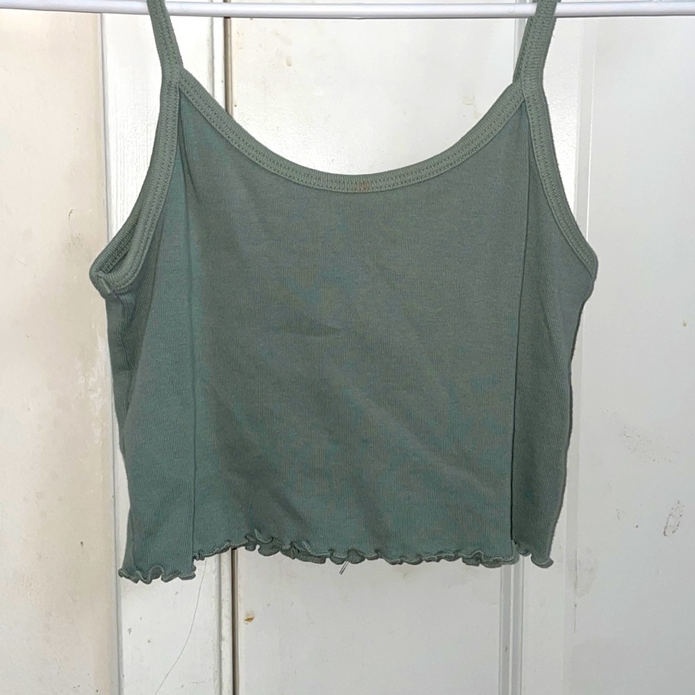 Sage green tank top (Pacsun)